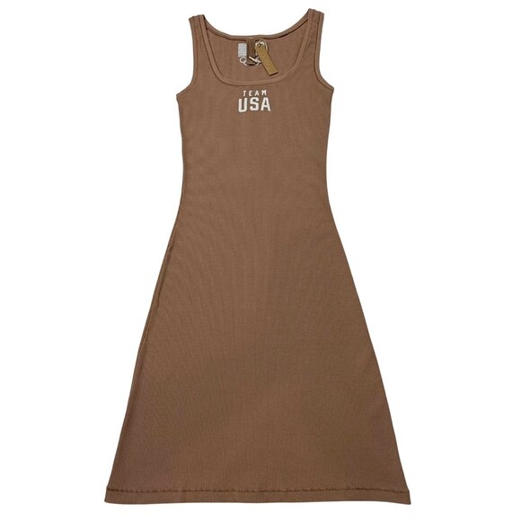 SKIMS Soft Lounge Rib Tank Dress Team USA Sienna Medium - Picture 13 of 13